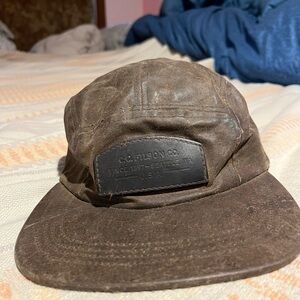 Green tin cloth hat very